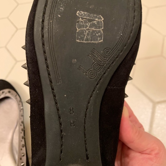 Belle by Sigerson Morrison Black Suede Flats - Picture 7 of 8